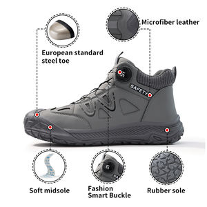 Guyisa Steel Toe Hebilla inteligente Cómodo y ligero Anti - Smash y zapatos de seguridad antipinchazos para hombres - Product Image 2