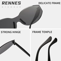 Nouvelle vente en gros Rennes lunettes de soleil légères sans monture UV400 % Protection UV lunettes de mode pour hommes femmes utilisation intérieure et extérieure