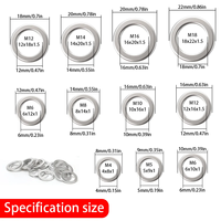 Kit d'assortiment de 190 joints toriques et rondelles d'étanchéité en aluminium, résistants aux hautes températures, pour la réparation des bouchons de vidange d'huile et de carburant de voiture