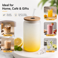 Gobelet en verre givré de 12 oz, personnalisable avec impression, en forme de canette, prêt à l'emploi, pour cadeau de mariage, de demoiselle d'honneur ou de fête de pendaison de crémaillère