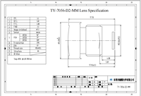 Objectif CMS CCTV à mise au point manuelle TOYO TY-7056-D2-MM, capteur IMX335 M12 1/2.8, 3.2mm 6G avec champ de vision 128/96/71, TTL17.93, accessoires