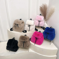 Sac à bandoulière élégant d'hiver, sac à dos mignon et moelleux en peluche, en polyester, multicolore, personnalisable, fabricant