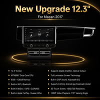 Système de navigation GPS pour voiture de 12,3 pouces |   Stéréo CarPlay sans fil pour Porsche Macan 2014-2017 |   Autoradio Plug and Play