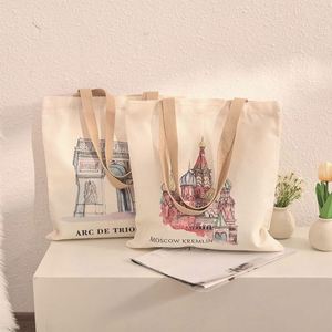 Bolsa de Compras de Yute y Algodón Reciclable Ecológica de Alta Calidad, con Asa y Logotipo Personalizado, Impresión Moderna para Promociones - Product Image 2
