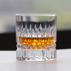 Vaso de cristal sin plomo cortado a mano de 240ml, vaso transparente para beber <span class=keywords><strong>whisky</strong></span>, cristalería soplada a mano, lo mejor para uso en fiestas y bodas - Product Image 4