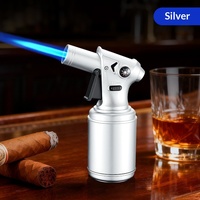 Briquet torche portable transfrontalier ultra-grande capacité à flamme directe haute température au butane pour la cuisson, l'éclairage et l'encens