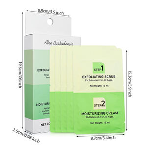 Juego de cuidado de manos 2 en 1 nutritivo y exfoliante con aloe, vitamina B5 y C, crema de manos hidratante suavizante y gel exfoliante - Product Image 5