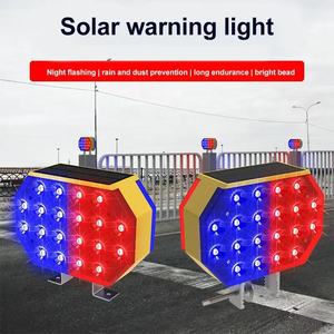 Bán Hot <span class=keywords><strong>Double</strong></span>-Sided LED Strobe roadblock ánh sáng năng lượng mặt trời Powered tín hiệu giao thông hàng rào cảnh báo ánh sáng đỏ đường bộ an toàn nhựa - Product Image 3