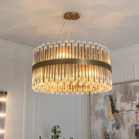 Lustre suspendu au design rétro, de haute qualité, pour salon, loft, cristal, luxe, LED, 2 ans de garantie
