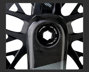 <span class=keywords><strong>Pédalier</strong></span> de <span class=keywords><strong>vélo</strong></span> de route en alliage d'aluminium et fibre de carbone léger haute performance 46T48T50T52T Multi Spec 170mm Noir - Product Image 2