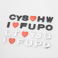 Accessoires automobiles Galvanoplastie Chrome ABS Plastique Adhésif Logo Plaque Signalétique Emblème Insigne Personnalisé 3D Lettre Autocollants De Voiture