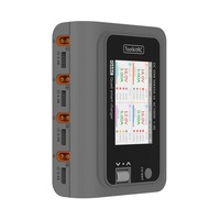Cargador/Descargador Inteligente de Cuatro Canales ToolkitRC Q4AC AC 100W DC 200W 5A para Baterías LiPo 1-4S