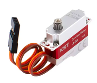 Servo HV KST A08 V6.0 en alliage d'aluminium sans noyau et engrenage en acier trempé pour planeur DLG pour modèle d'avion radiocommandé