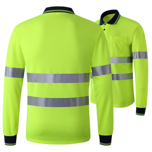 Camiseta <span class=keywords><strong>Polo</strong></span> de Seguridad Reflectante de Manga Larga de <span class=keywords><strong>Alta</strong></span> <span class=keywords><strong>Visibilidad</strong></span> Ligera y Personalizable ZUJA con Logotipo Personalizado - Product Image 2