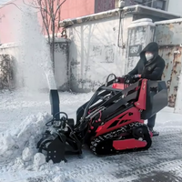 Mini chargeur sur chenilles moteur CE EPA nouvelle conception mini chargeuse compacte multifonctionnelle avec accessoire de souffleuse à neige