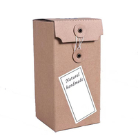 Emballage créatif pour thé aux fleurs, boîte en papier kraft carrée, emballage avec corde, boucle de fermeture, ficelle, boîte cadeau, boîte d'emballage pour miel