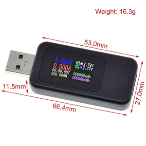 Probador USB 10 en 1, <span class=keywords><strong>volt</strong></span>ímetro <span class=keywords><strong>Digital</strong></span> de CC, amperímetro, medidor de voltaje de corriente, amperímetro de voltios, Detector, indicador de cargador de Banco de energía - Product Image 3