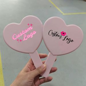 Heart Pink Makeup <b>Mirror</b> Cosmetic Handheld <b>Mirrors</b> Wholesale Bulk Handheld Heart <b>Mirrors</b> Makeup Tools - Product Image 1