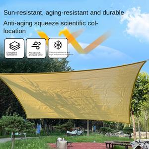 Buitenzonwering van HDPE ademend textiel, vierhoekig driehoekig voor binnenplaats en tuin - Product Image 3