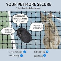 Filet anti-morsure de haute qualité pour chat, en nylon et fil d'acier, protection pour animaux de compagnie, filet de clôture pour balcon