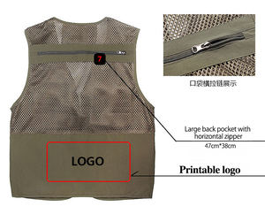 Débardeur de style populaire-Séchage rapide et respirant-Veste en maille multi-poches Équipement de défense personnelle - Product Image 5