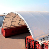 Abri pour conteneur de haute qualité 20 pieds 40 pieds avec voile en PVC et toile imperméable avec cadre en acier pour garage