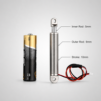 Actionneur linéaire électrique miniature haute vitesse 5V DC, course de 10 mm, vitesse de 9 mm/s, poussée rapide de 0,3 kg, acier inoxydable 304 pour bricolage, jouets pour enfants, robotique