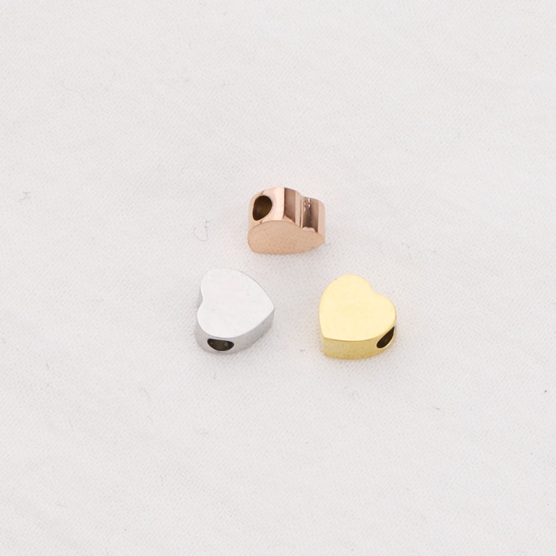 6*6 мм 2020 I love you маленькие золотые подвески в форме сердца с отверстием подвески из нержавеющей стали для DIY аксессуаров