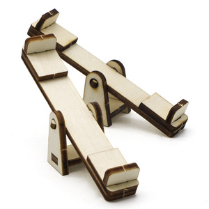 Kit de modelo de balancín de madera para niños, juguete educativo científico, herramienta de aprendizaje STEM de montaje manual, para edades de 4 a 6 años, forma geométrica unisex - Product Image 2