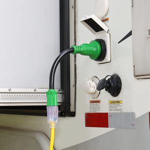 สายอะแดปเตอร์สำหรับเครื่องกำเนิดไฟฟ้า NEMA 5-15P เป็น L5-30R, สายอะแดปเตอร์ไฟฟ้า RV 125V ขนาด 15A ตัวผู้ ถึง 30A ตัวเมีย พร้อมไฟแสดงสถานะ, ได้รับการรับรอง ETL - Product Image 2