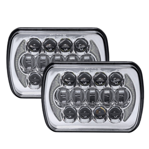 Alta calidad <span class=keywords><strong>7</strong></span> pulgadas 105W camión luz 5X7 Led faro 7X6 ''LED cuadrado sellado haz faros delanteros con DRL para Toyota Hilux Pickup - Product Image 2