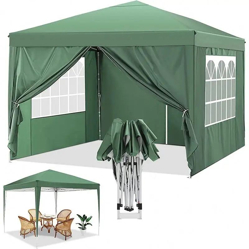 Tente de Camping instantanée 4 hommes Double couche étanche avec 2 portes randonnée