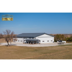 Bảo trì thấp hangar Kết Cấu Thép Kho gia cầm trang trại mô-đun giá rẻ máy bay đúc sẵn kim loại nhà để xe ánh sáng tòa nhà - Product Image 1
