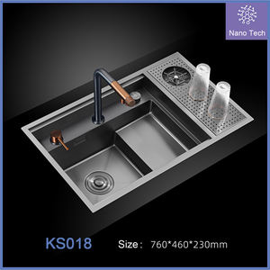 <span class=keywords><strong>Évier</strong></span> de cuisine intelligent en acier inoxydable 304 noir avec affichage numérique, <span class=keywords><strong>cascade</strong></span> de pluie, lave-gobelet pour usage domestique - Product Image 5