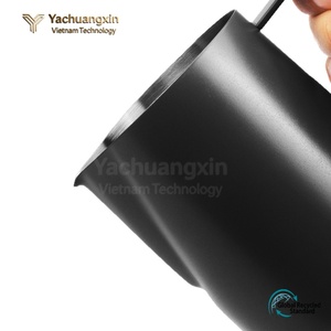 Stainless Steel Pitcher Minimalist Design Lightweight Milk Frother 400ml Latte <b>Maker</b> - Product Image 2