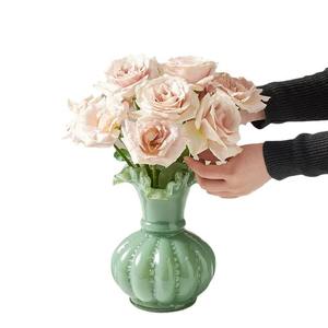 Vaso Decorativo per Soggiorno, Fiori in Acqua, Design Raffinato, Lusso Leggero, Vaso in Vetro Rosa Creativo e Semplice - Product Image 5