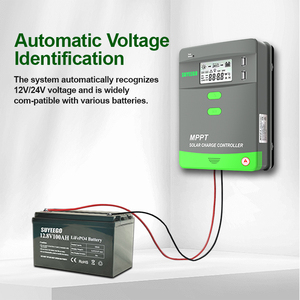 Suyeego 12V 20A 30A Chất lượng cao Tự động <span class=keywords><strong>MPPT</strong></span> Lithium 24V LiFePO4 40A 50A <span class=keywords><strong>MPPT</strong></span> năng lượng mặt trời điều khiển sạc - Product Image 3