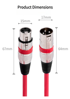 Câble audio XLR professionnel OFC équilibré mâle-femelle avec gaine tressée et blindage combiné pour microphone et table de mixage