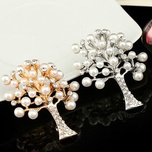 Life Tree Wedding Engagement Luxury <b>Pins</b> Colourful Rhinestone Gold Plated Alloy Customized Designs High Quality Female Gift - Product Image 5