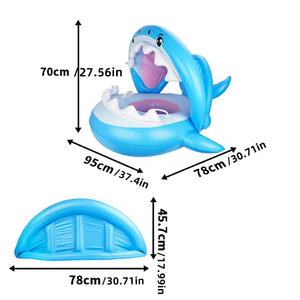<span class=keywords><strong>Flotador</strong></span> de tiburón de buena calidad al por mayor para bebés, anillo de natación para niños, <span class=keywords><strong>flotador</strong></span> de piscina para bebés con parasol - Product Image 2