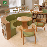 Bornes modulaires pour bibliothèques, canapés de salle de lecture, bureaux de réception de librairie, tables et chaises en bois massif - Design contemporain et durable