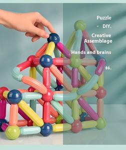 Набор красочных магнитных плиток для детей, безопасные и Веселые Обучающие игрушки - Product Image 6