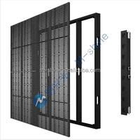 Écran LED transparent 3D ultra-clair P5.2--10.4mm, mur vidéo LED, écran publicitaire pour centre commercial, écran extérieur en verre