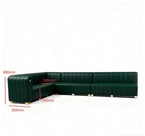 Taburete de <span class=keywords><strong>Bar</strong></span> KTV de rayas verticales verde oscuro de alta calidad, sofá que puede acomodar a varias personas - Product Image 5