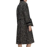 Manteau long en laine pour femme Boying, nouveau modèle d'hiver, élégant, fermeture à bouton unique, chaud, respirant, écologique, col rabattu