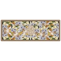 Tapis de couloir long antidérapant personnalisé en boue de diatomée, motifs alphabet, plantes et fleurs, résistant à l'huile et à l'usure, idéal pour couloir et cuisine