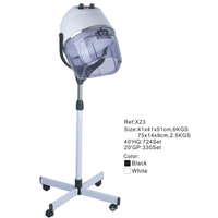 Sèche-cheveux professionnel de salon, type casque, en plastique, moderne, électrique, commercial, avec support, équipement