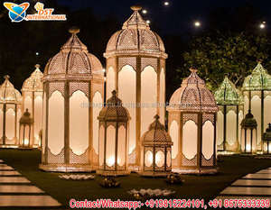 Faroles Marroquíes para Decoración de Bodas, Color Personalizado, Material de Fibra, Ligeros, Modernos, Tamaño Personalizado, Accesorios para Eventos - Product Image 4