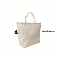 Sac fourre-tout isotherme en toile |   Revêtement en aluminium de qualité alimentaire |   Glacière portable durable pour pique-nique et courses