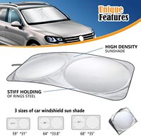 OEM 90*150cm Logo Imprimé Pare-Soleil Couverture De Voiture Personnalisé Pare-Soleil De Voiture Pare-Brise avec Pochette De Rangement
